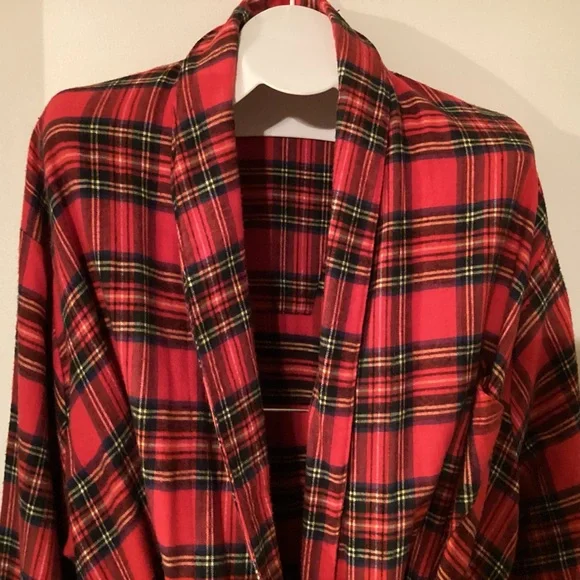 L.L. Bean Vintage Red Plaid Men’s Robe Size XL - Picture 2 of 10